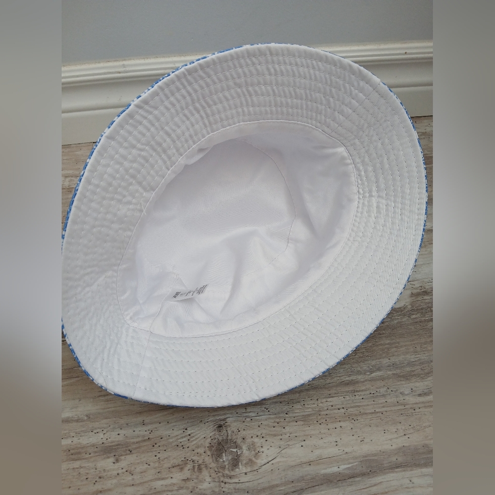 Ardene Blue White Floral Bucket Hat One Size Brand New - Picture 7 of 9